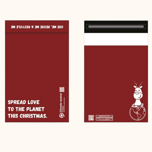 Christmas Recycled Mail Bag
