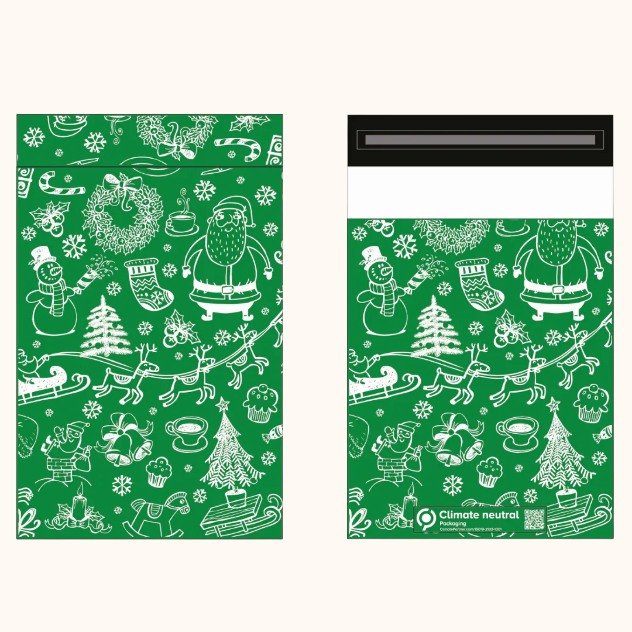 Christmas Recycled Mail Bag