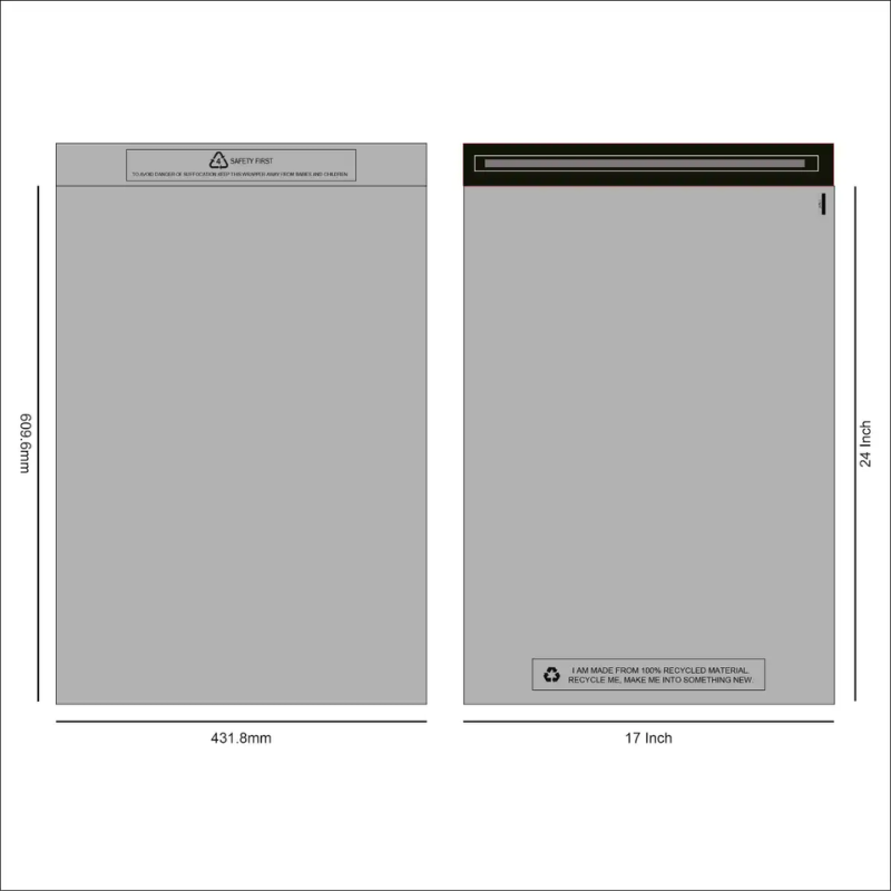 Grey Mailing Bags