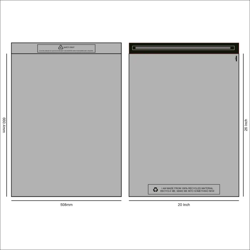 Grey Mailing Bags