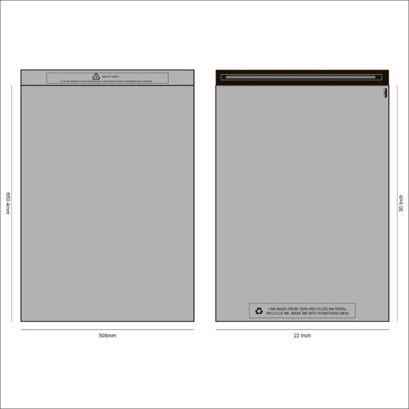 Grey Mailing Bags