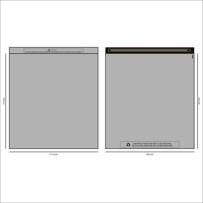 Grey Mailing Bags