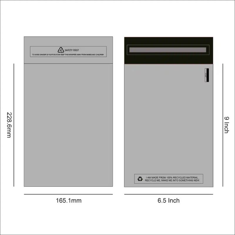 Grey Mailing Bags