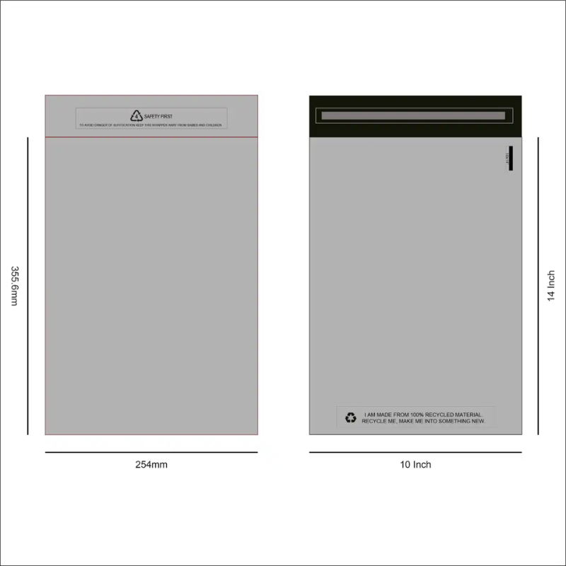 Grey Mailing Bags