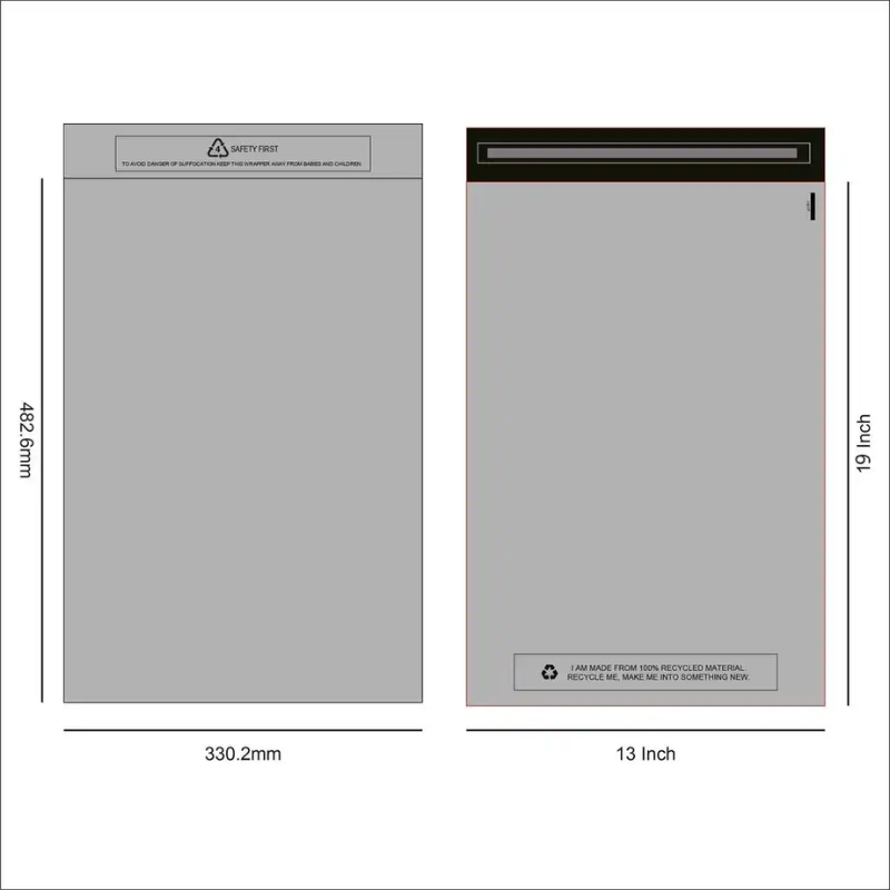 Grey Mailing Bags