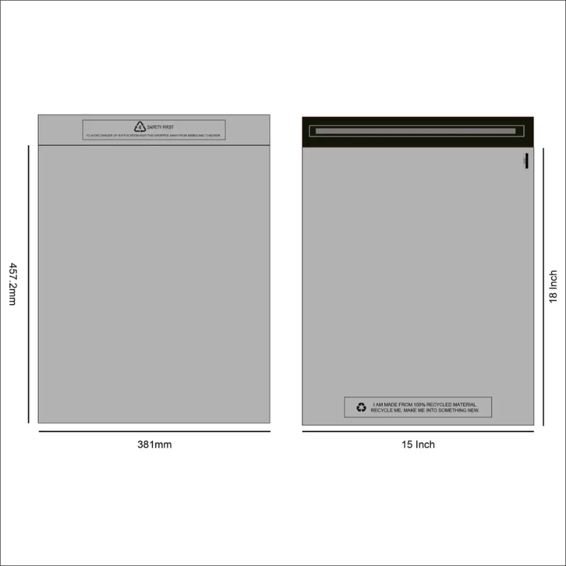 Grey Mailing Bags