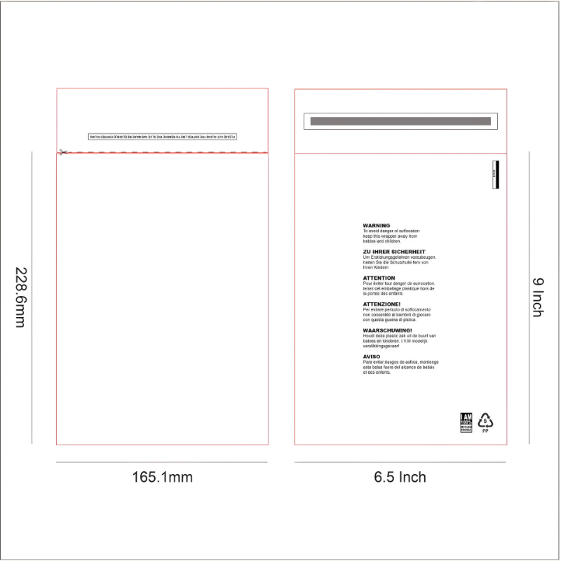 Transparent Mailing Bags / Clear Grament Bags