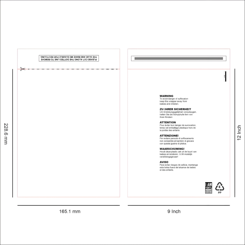 Transparent Mailing Bags / Clear Grament Bags