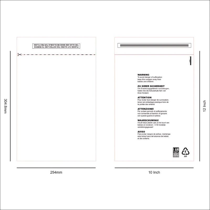 Transparent Mailing Bags / Clear Grament Bags