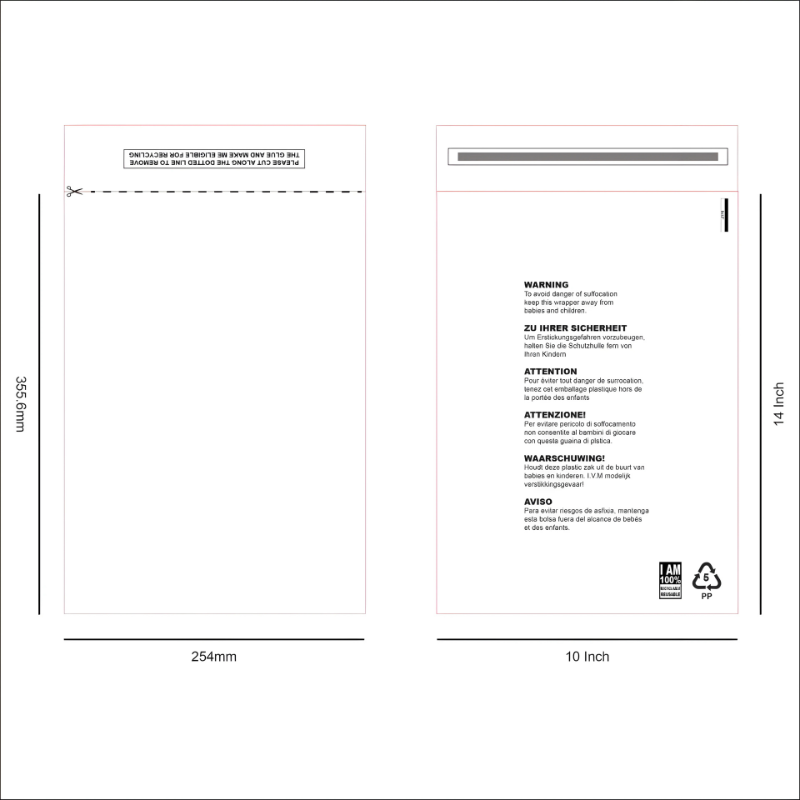 Transparent Mailing Bags / Clear Grament Bags