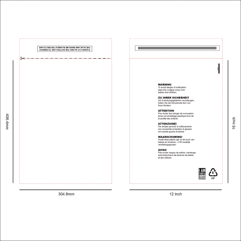 Transparent Mailing Bags / Clear Grament Bags