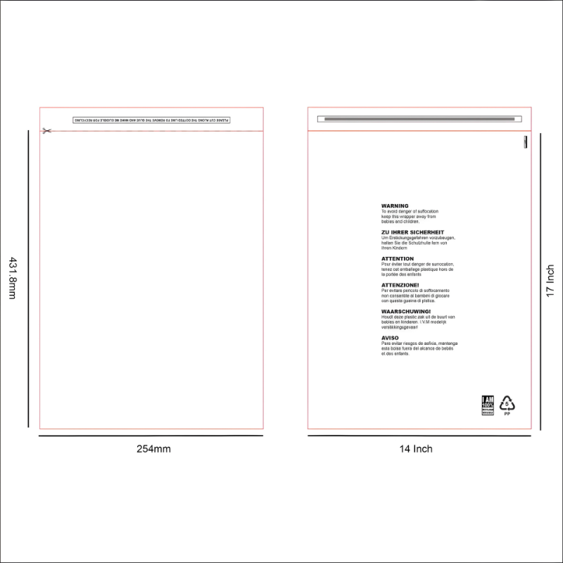 Transparent Mailing Bags / Clear Grament Bags