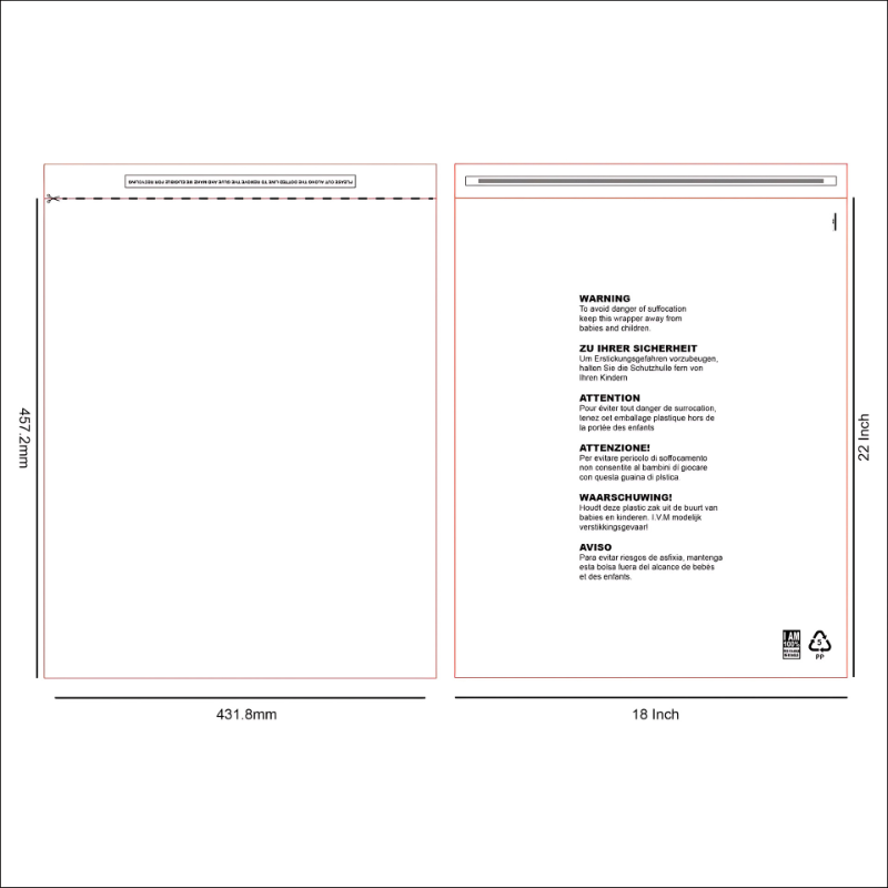 Transparent Mailing Bags / Clear Grament Bags